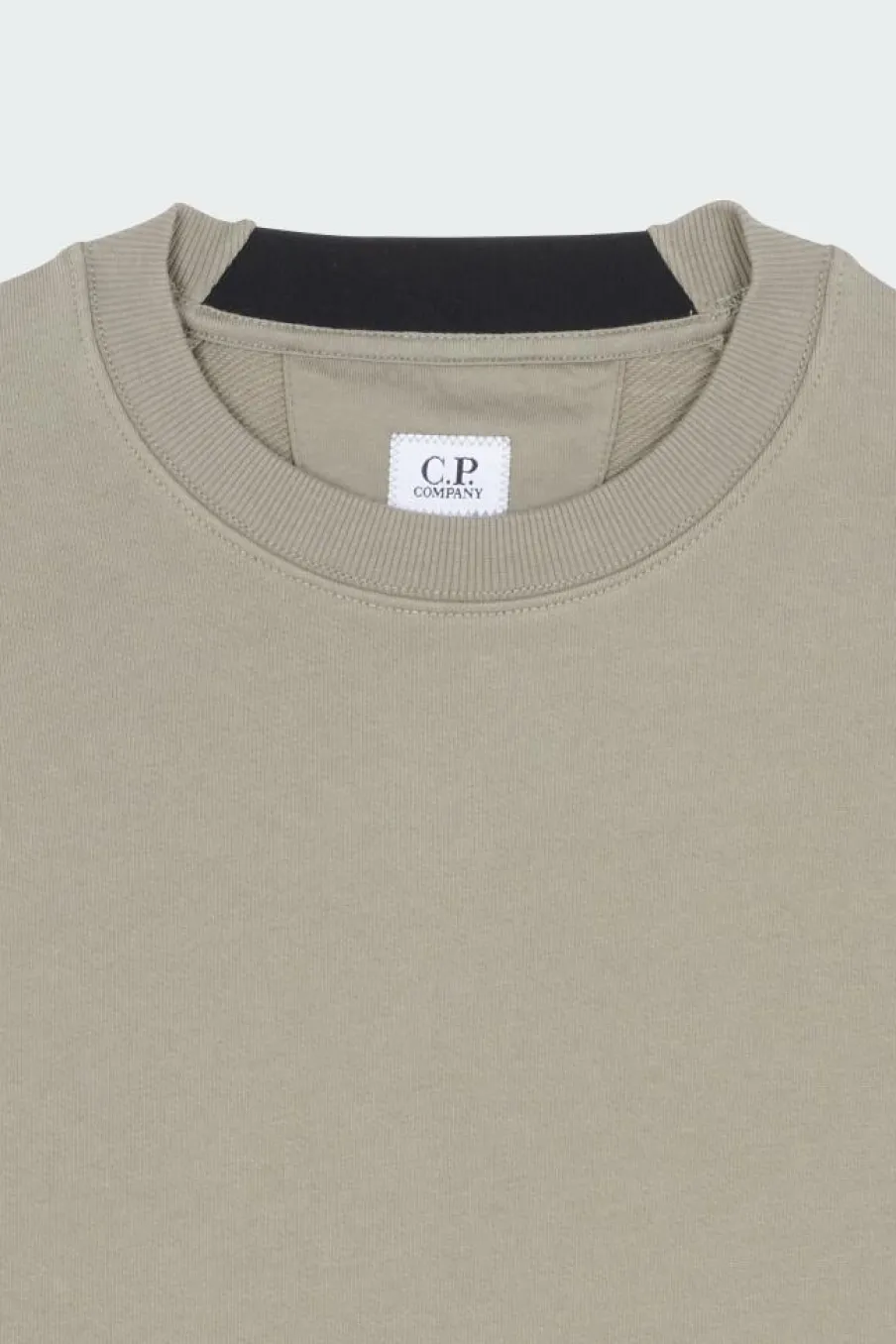 CREW NECK IN DIAGONAL RAISED FLEECE - Sweatshirt | Kaki*C.P. COMPANY