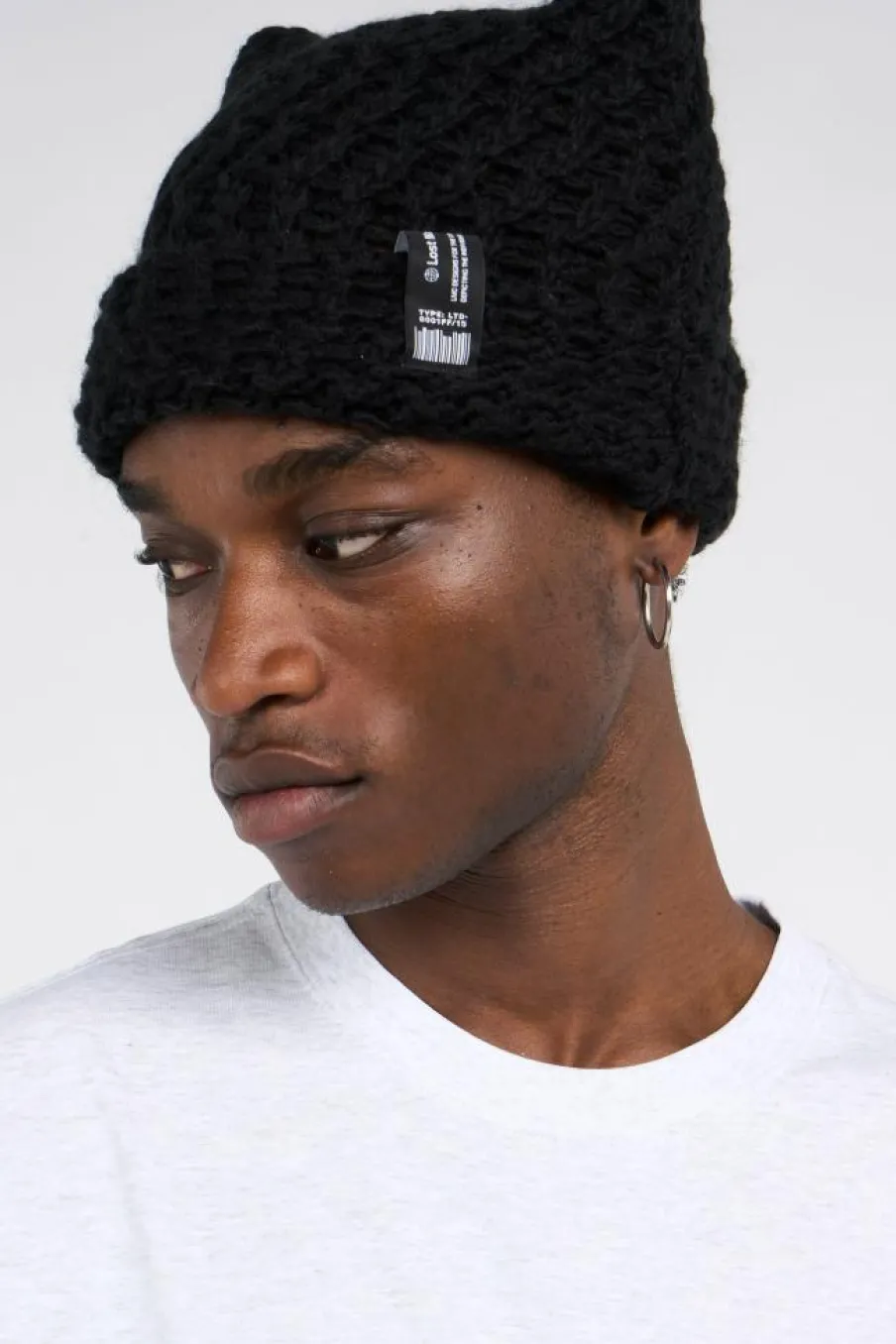 CROCHET SQUARE BEANIE - Bonnet | Noir*LOST MANAGEMENT CITIES