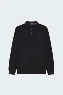 Custom Slim Fit Mesh Polo Shirt - Polo | Noir*POLO RALPH LAUREN Discount