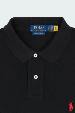 Custom Slim Fit Mesh Polo Shirt - Polo manches courtes | Noir*POLO RALPH LAUREN Hot