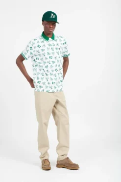 Custom Slim Fit Print Mesh Polo Shirt - Polo | Blanc*POLO RALPH LAUREN