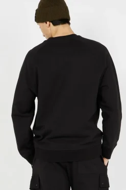 DIAGONAL RAISED FLEECE CREW NECK LOGO - Sweatshirt | Noir*C.P. COMPANY