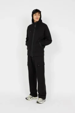 DIAGONAL RAISED FLEECE GOGGLE - Hoodie zippé | Noir*C.P. COMPANY Online