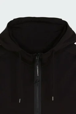 DIAGONAL RAISED FLEECE GOGGLE - Hoodie zippé | Noir*C.P. COMPANY Online