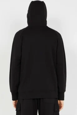DIAGONAL RAISED FLEECE GOGGLE - Hoodie zippé | Noir*C.P. COMPANY Online