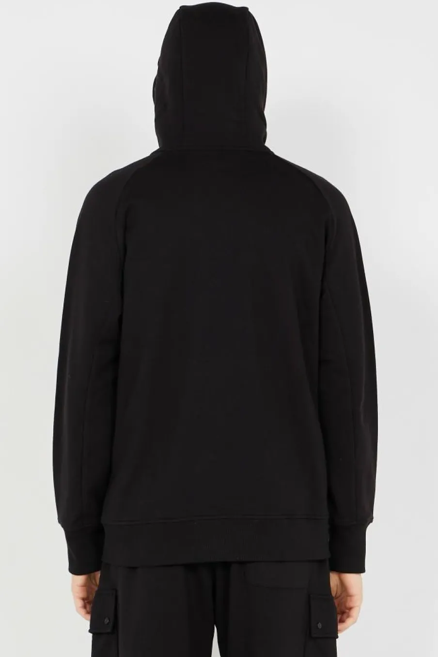 DIAGONAL RAISED FLEECE GOGGLE - Hoodie zippé | Noir*C.P. COMPANY Online