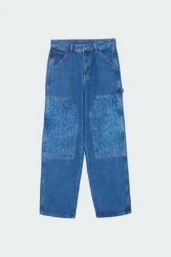 DOUBLE KNEE FEELER - Jean | Bleu*WASTED Sale