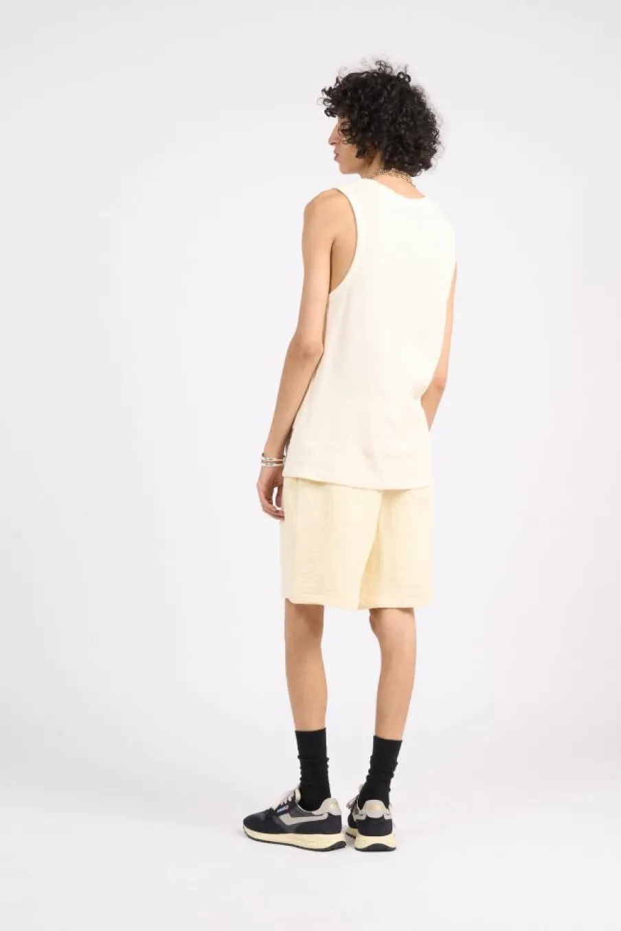 enzi seersucker shorts - Short | Jaune*DAILY PAPER New