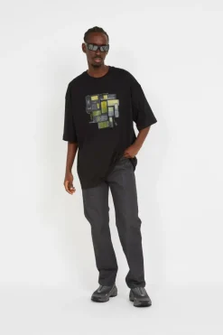 evolution oversized - T-shirt | Noir*DAILY PAPER Discount