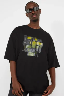 evolution oversized - T-shirt | Noir*DAILY PAPER Discount