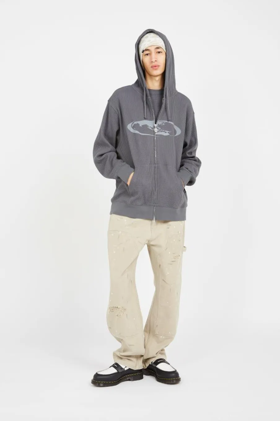 FLOWER UNCUFFED BEANIE - Bonnet | Beige*LOST MANAGEMENT CITIES Outlet