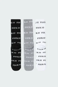 FUCK IT - Pack de 3 paires de chaussettes | Multicolore*HUF Online