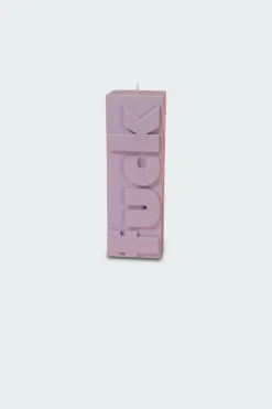 FUCK SLOGAN BLOCK PILLAR CANDLE - Bougie | Violet*FLAMINGO CANDLES Discount