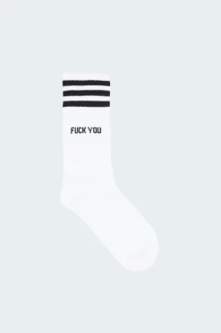 FUCK YOU - Chaussettes | Blanc*MOTHER SOCKER Discount