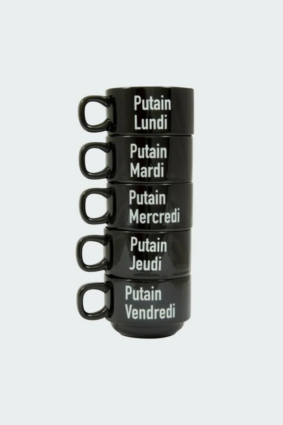 FUCKING WEEK - Set de 5 tasses | Noir*FISURA Sale