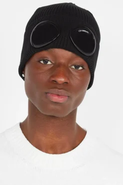 GOGGLE BEANIE - Bonnets | Noir*C.P. COMPANY Outlet