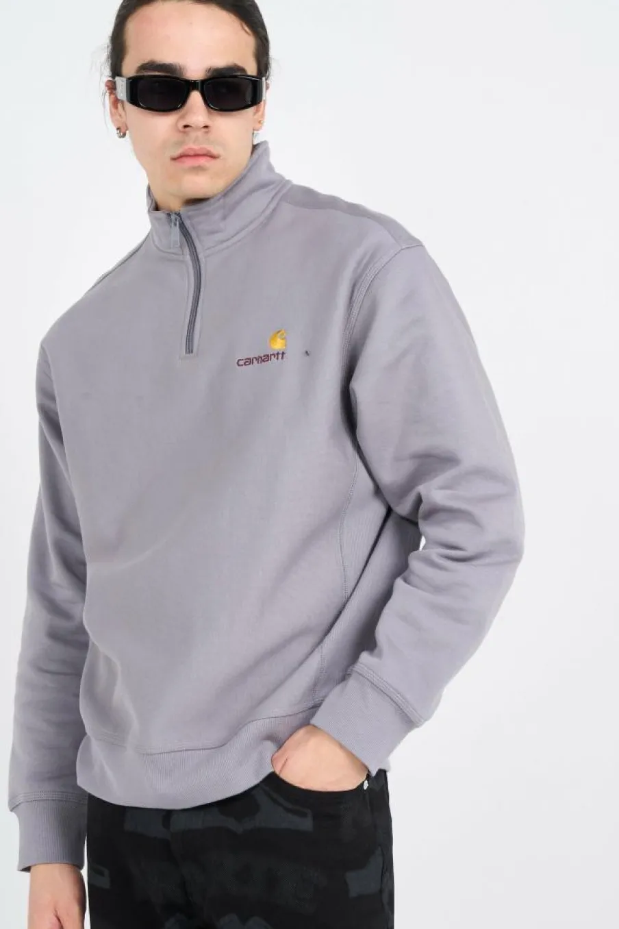 Half Zip American Script - Sweatshirt | Gris*CARHARTT WIP Sale