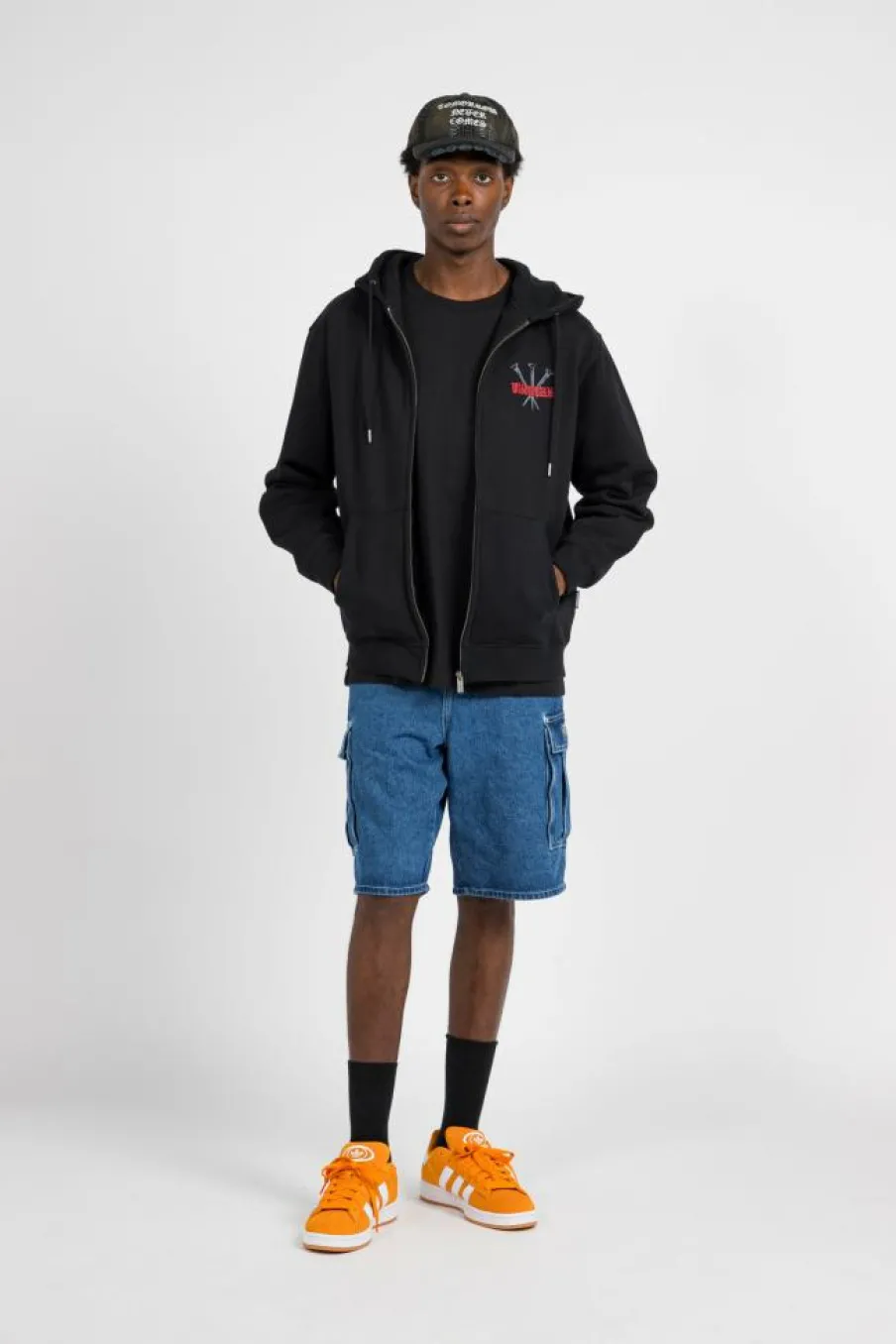 HD ZIP STAKE - Hoodie | Noir*WASTED New