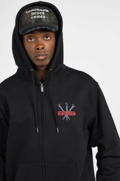 HD ZIP STAKE - Hoodie | Noir*WASTED New
