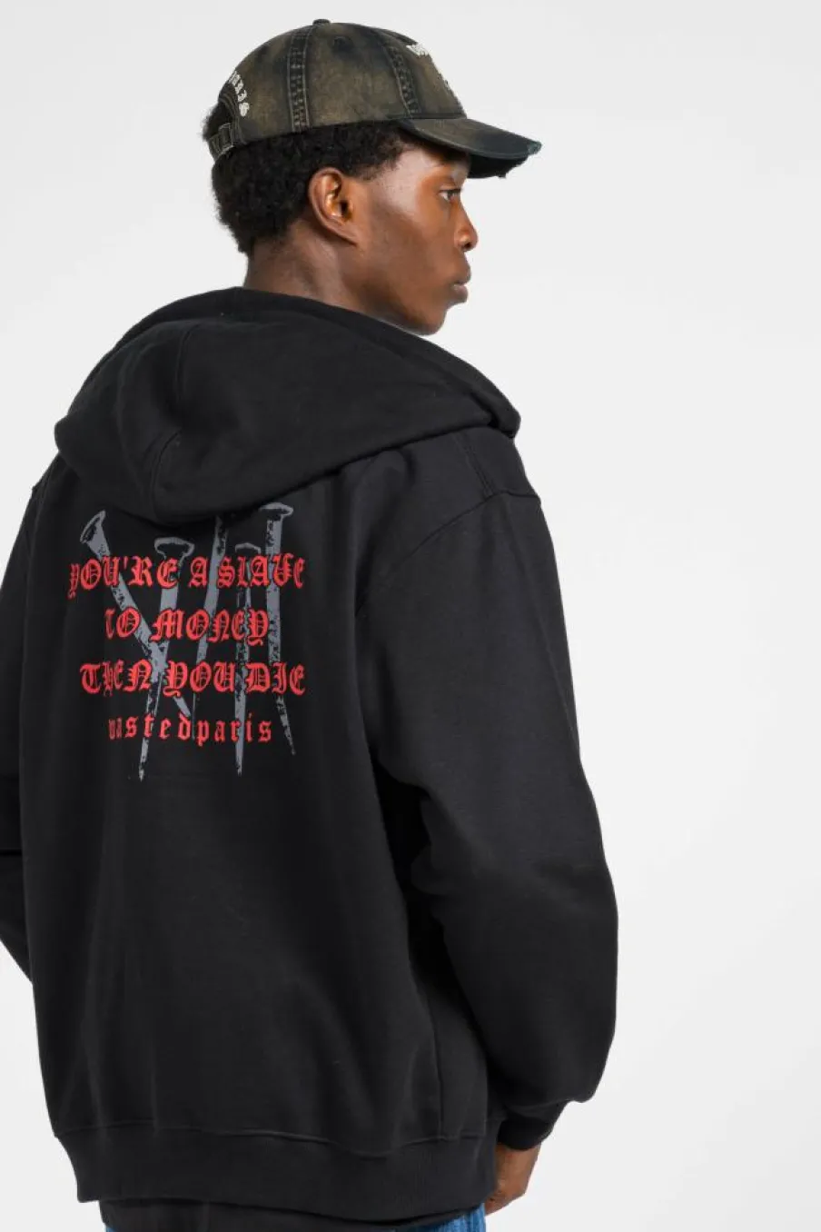 HD ZIP STAKE - Hoodie | Noir*WASTED New