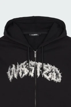 HD ZIP UNDEAD - Hoodie zippé | Noir*WASTED New