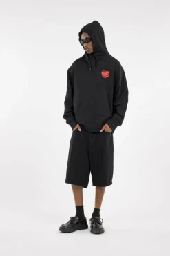 HEART GLOBE HOODIE - Hoodie | Noir*LOST MANAGEMENT CITIES Outlet