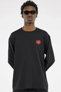 HEART GLOBE LONG SLV TEE - T-shirt |*LOST MANAGEMENT CITIES