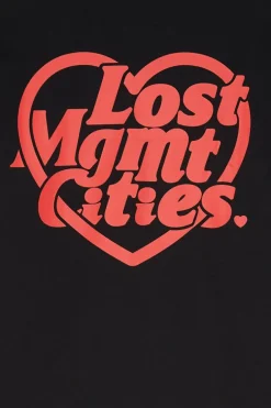 HEART GLOBE LONG SLV TEE - T-shirt |*LOST MANAGEMENT CITIES