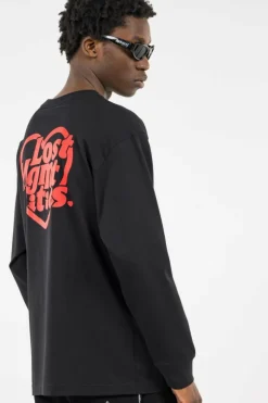 HEART GLOBE LONG SLV TEE - T-shirt |*LOST MANAGEMENT CITIES