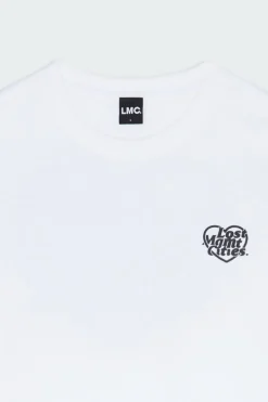 HEART GLOBE LONG SLV TEE - T-shirt | Blanc*LOST MANAGEMENT CITIES New