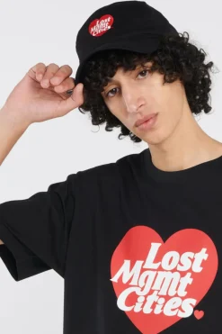 HEART LOGO 6PANEL CAP - Casquette | Noir*LOST MANAGEMENT CITIES New