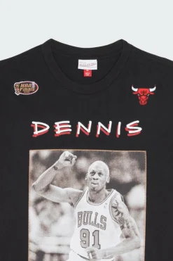 HEAVYWEIGHT PREMIUM PLAYER TEE VINTAGE LOGO - T-shirt | Noir*MITCHELL & NESS Clearance
