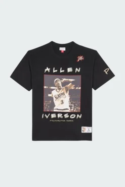 HEAVYWEIGHT PREMIUM PLAYER TEE VINTAGE LOGO - T-shirt | Noir*MITCHELL & NESS Outlet