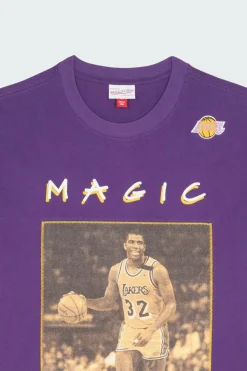 HEAVYWEIGHT PREMIUM PLAYER TEE VINTAGE LOGO - T-shirt | Violet*MITCHELL & NESS Outlet