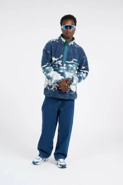 Helvetia II Printed Half - Polaire | Bleu*COLUMBIA New