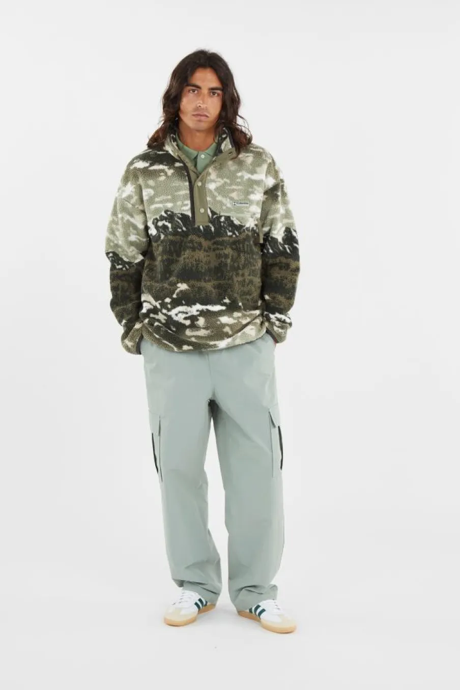 Helvetia II Printed Half - Polaire | Vert*COLUMBIA Clearance