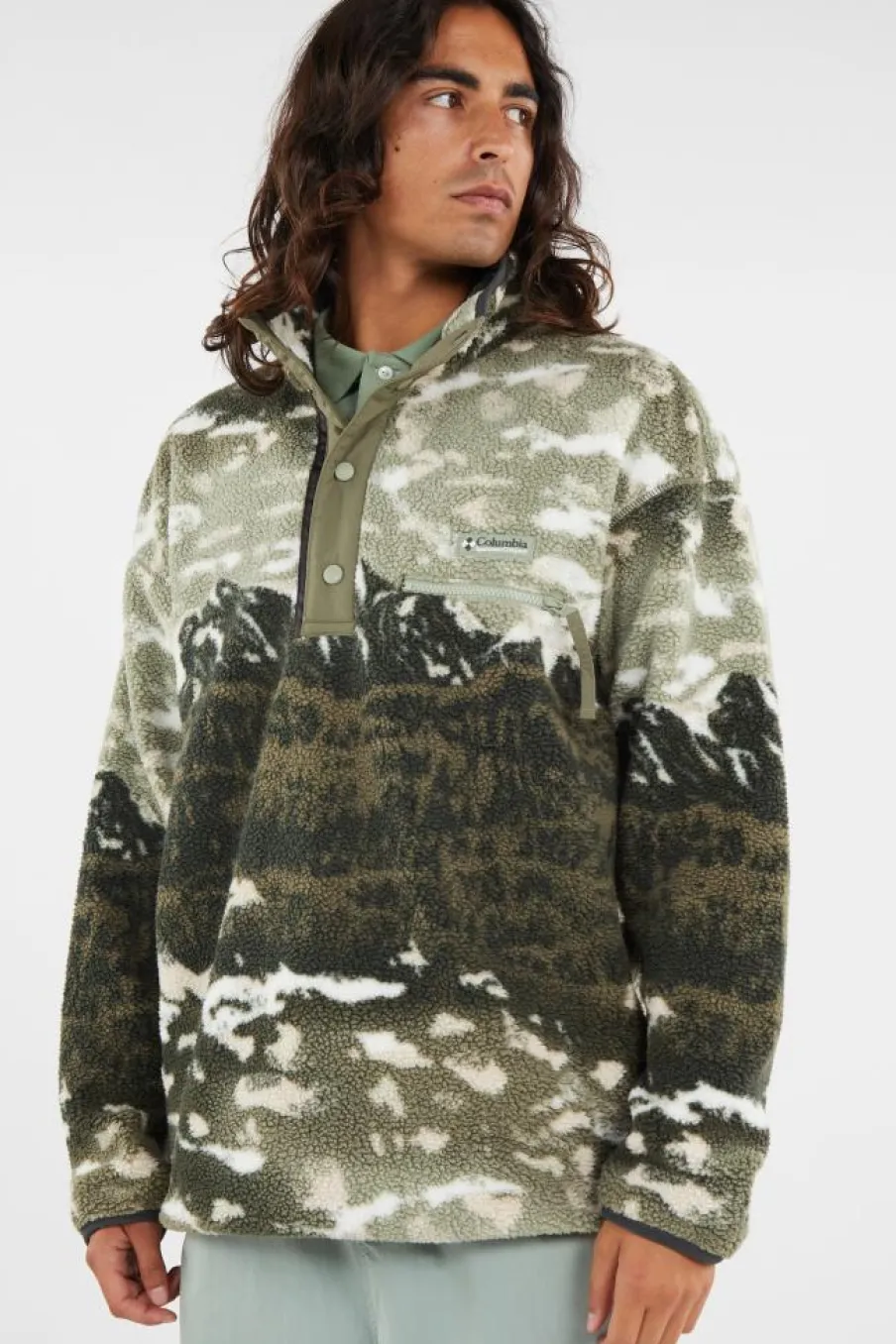 Helvetia II Printed Half - Polaire | Vert*COLUMBIA Clearance