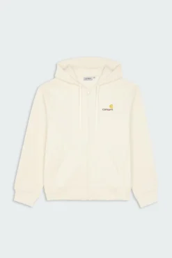 Hooded American Script - Hoodie zippé | Beige*CARHARTT WIP Discount