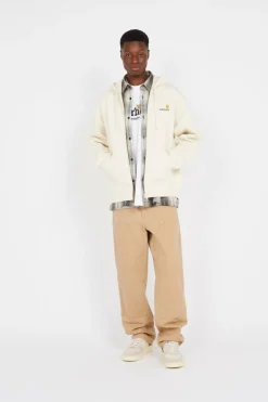 Hooded American Script - Hoodie zippé | Beige*CARHARTT WIP Discount