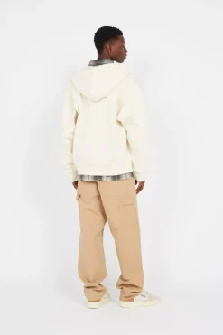 Hooded American Script - Hoodie zippé | Beige*CARHARTT WIP Discount
