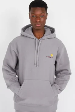 Hooded American Script - Hoodie | Gris*CARHARTT WIP Best