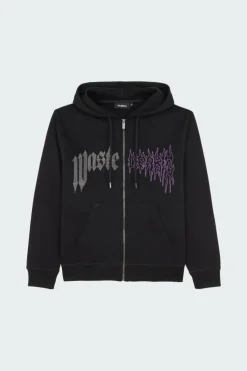 HOODIE ZIP CROWN PITCHER - Hoodie zippé | Noir*WASTED New