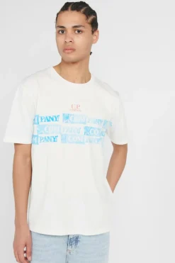 HORIZONTAL LOGO T-SHIRT - T-shirt | Blanc*C.P. COMPANY Clearance