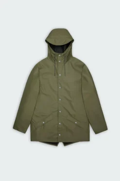 JACKET W3 - Coupe-vent imperméable à capuche | Vert*RAINS Hot