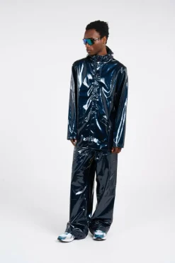 JACKET W3 - Coupe-vent imperméable à capuche | Bleu*RAINS Best