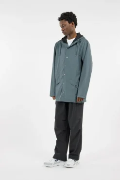 JACKET W3 - Coupe-vent imperméable à capuche | Bleu*RAINS Best