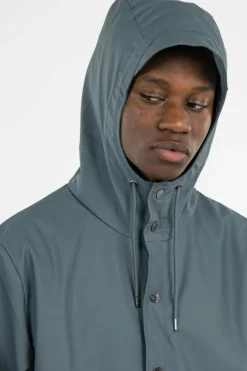 JACKET W3 - Coupe-vent imperméable à capuche | Bleu*RAINS Best