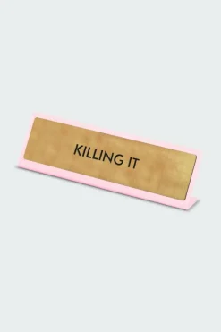 Killing It Deskplate Sign - Plaque de bureau | Doré*FLAMINGO CANDLES Clearance
