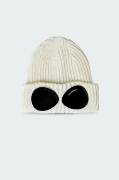 KNIT CAP IN EXTRAFINE MERINO WOOL - Bonnet | Blanc*C.P. COMPANY