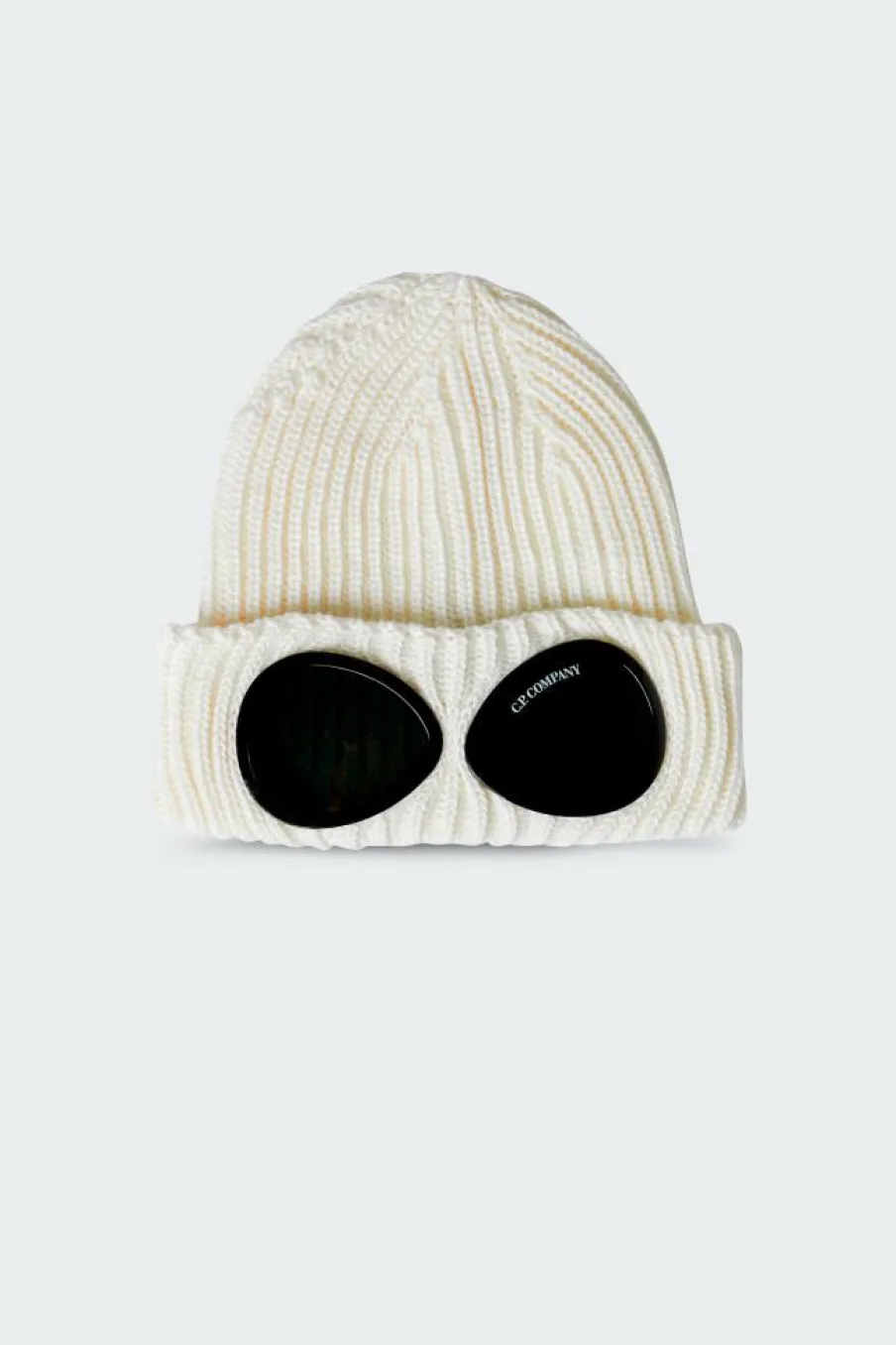 KNIT CAP IN EXTRAFINE MERINO WOOL - Bonnet | Blanc*C.P. COMPANY